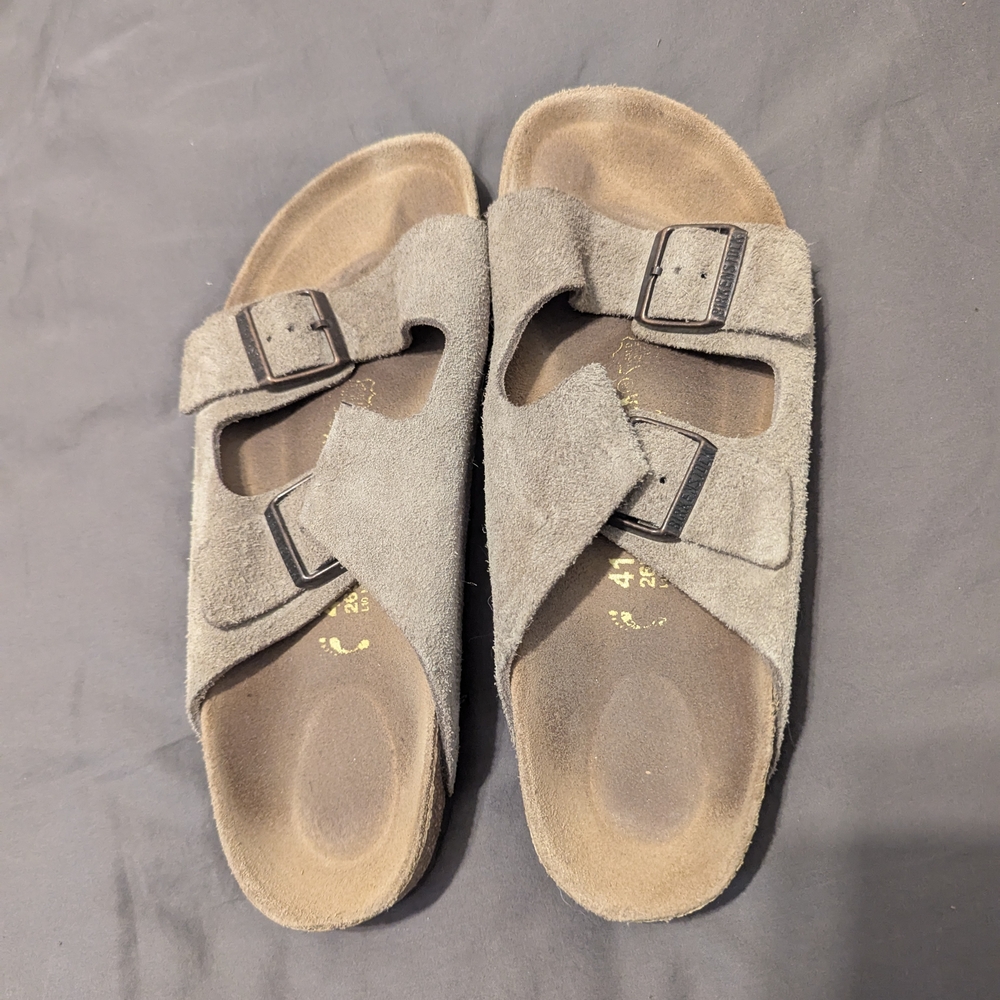 Birkenstock Taupe Suede Sandals